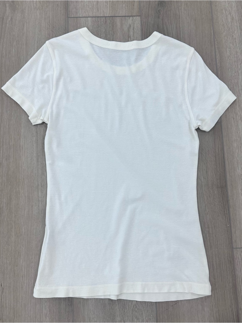 NWOT Crown Jewel crewneck short sleeve top 23 inch in pearl off white small - Picture 3 of 5